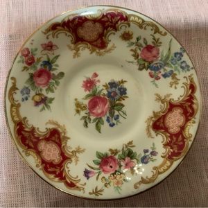 Two vintage “Windsor” pattern demitasse saucers from Tuscan Fine English China